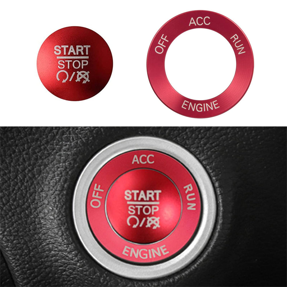 ALETAI red push start button cover adds premium look and scratch protection.