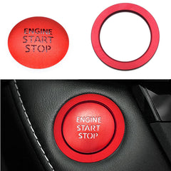 ALETAI aluminum alloy start/stop button cover adds durable finish for Tacoma interior.
