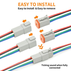 ALFOCI 16AWG wiring harness detail for dependable power transfer