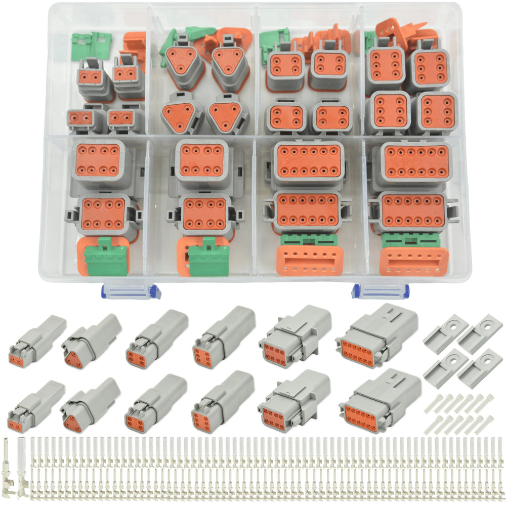 ALFOCI Deutsch connector kit – two sets and 75 terminal pairs for versatile wiring projects