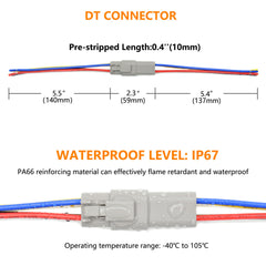 ALFOCI dt04-6p dt06-6s assembly close-up showing secure crimp connections
