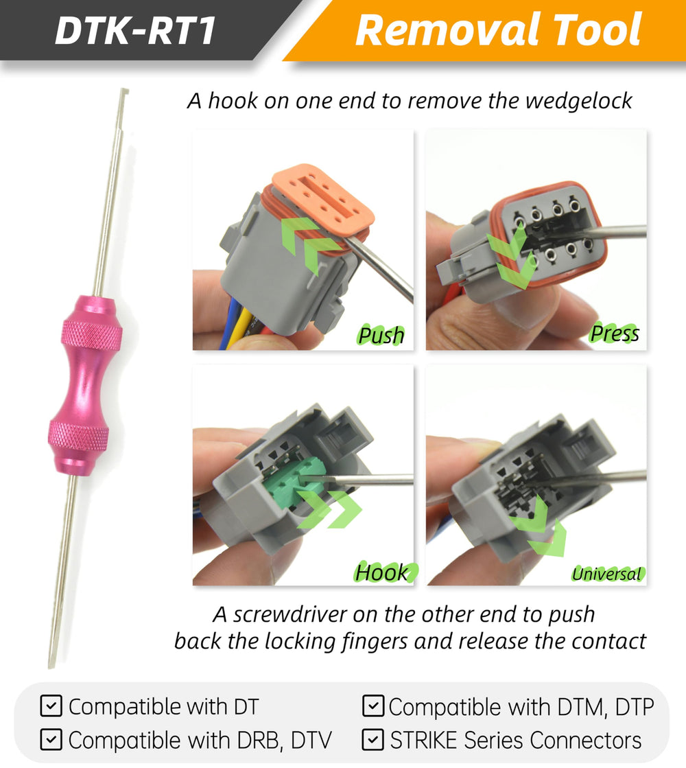 ALFOCI ratcheting crimper ensures consistent crimps for AWG 22-13.