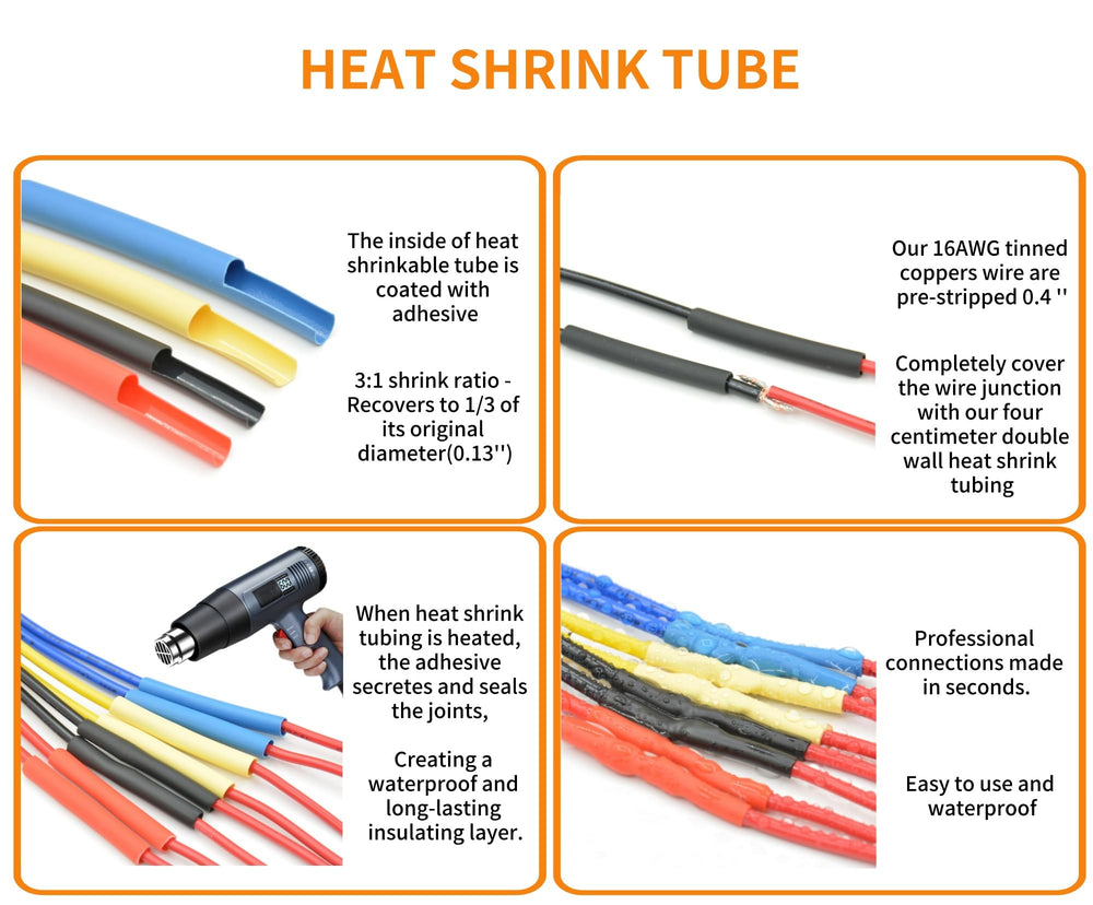 ALFOCI waterproof heat shrink tubing emphasizes rapid moisture seal