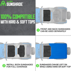 Alien Sunshade JKU color options for a personalized Jeep look.