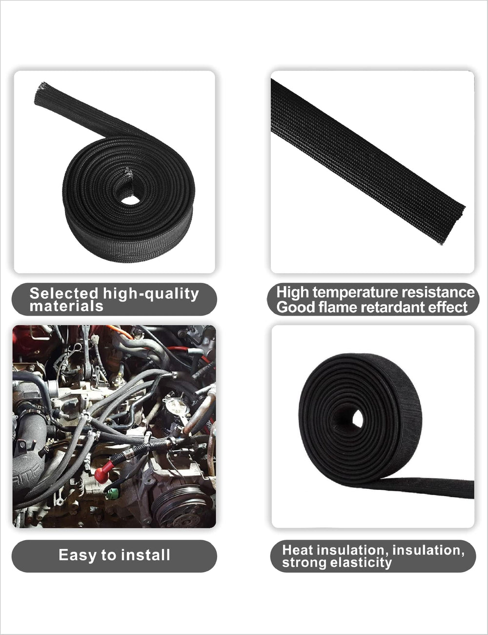 Alioncar heat shield sleeve installation is quick and flexible.