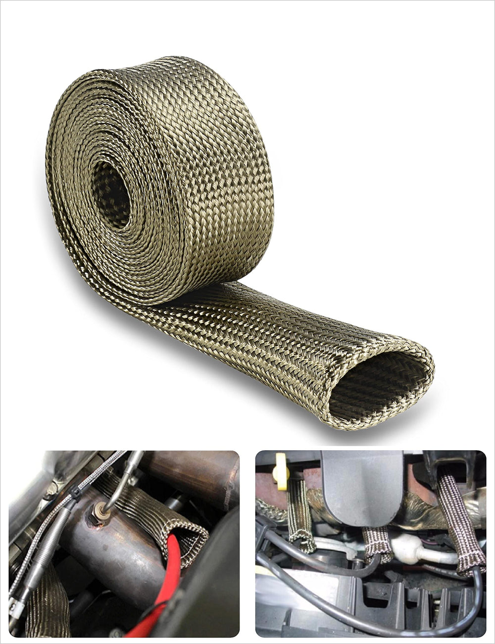 Alioncar wire heat shield sleeve protects spark plug wires from heat near the engine header