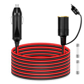 ALITOVE 12AWG extension cord with 16.4 ft reach for car power needs.