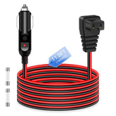 ALITOVE car fridge power cord side view showing flexible reach.