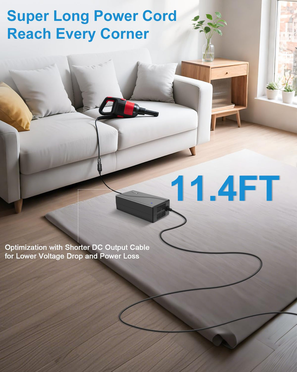 ALITOVE quiet cooling fan maintains safe temperature during use