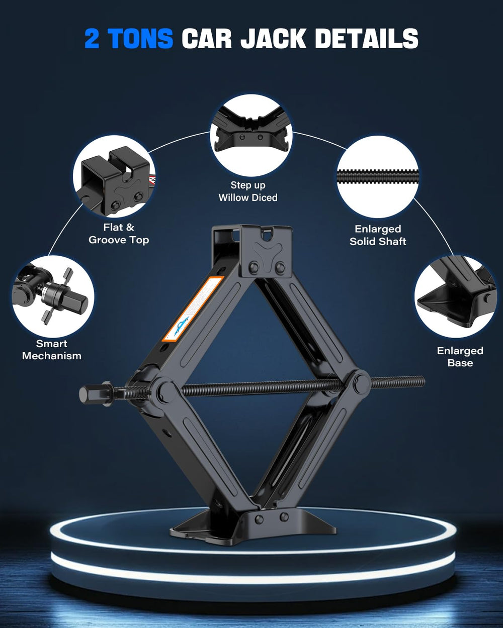 ALIXUEQIN car jack kit lug wrench and sockets speed up tire changes.