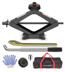 ALIXUEQIN Tesla 2.5-ton scissor jack ready for safe lifting.