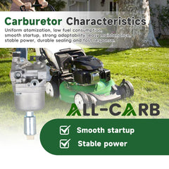ALL-CARB carburetor replacement for 14HP V-Twin 808728 enhances throttle stability.