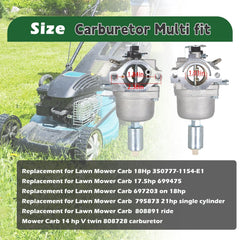 ALL-CARB carburetor replacement for LA105 riding mower restores smooth operation.