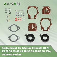 ALL-CARB float replacement detail for Johnson Evinrude carb kit, supporting steady fuel delivery.