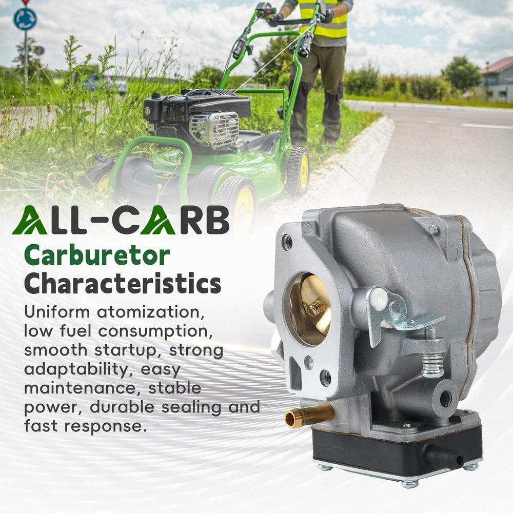ALL-CARB gasket set included helps seal joints and prevent leaks.