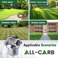 All-CARB maintenance-ready carburetor supports smoother mowing.
