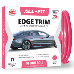 All-Fit Automotive pink car door edge protector guarding edges from scratches