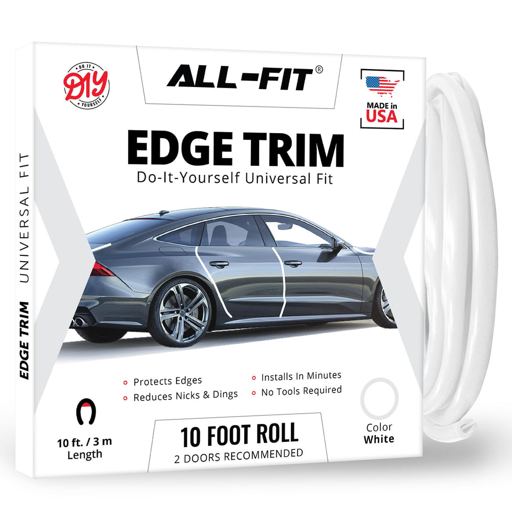 All-Fit Automotive car door edge protector white protects edges from daily scratches