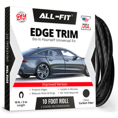 All-Fit Automotive edge protector roll carbon fiber demonstrates durable door edge protection.