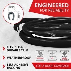 All-Fit Automotive flexible trim bending along curved car edges.