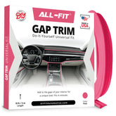 All-Fit Automotive gap filler 10 ft pink trim on dashboard for a seamless look.