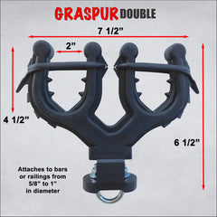 All Rite Graspur ATV2 fits bars from 5/8 to 1 inch in diameter.
