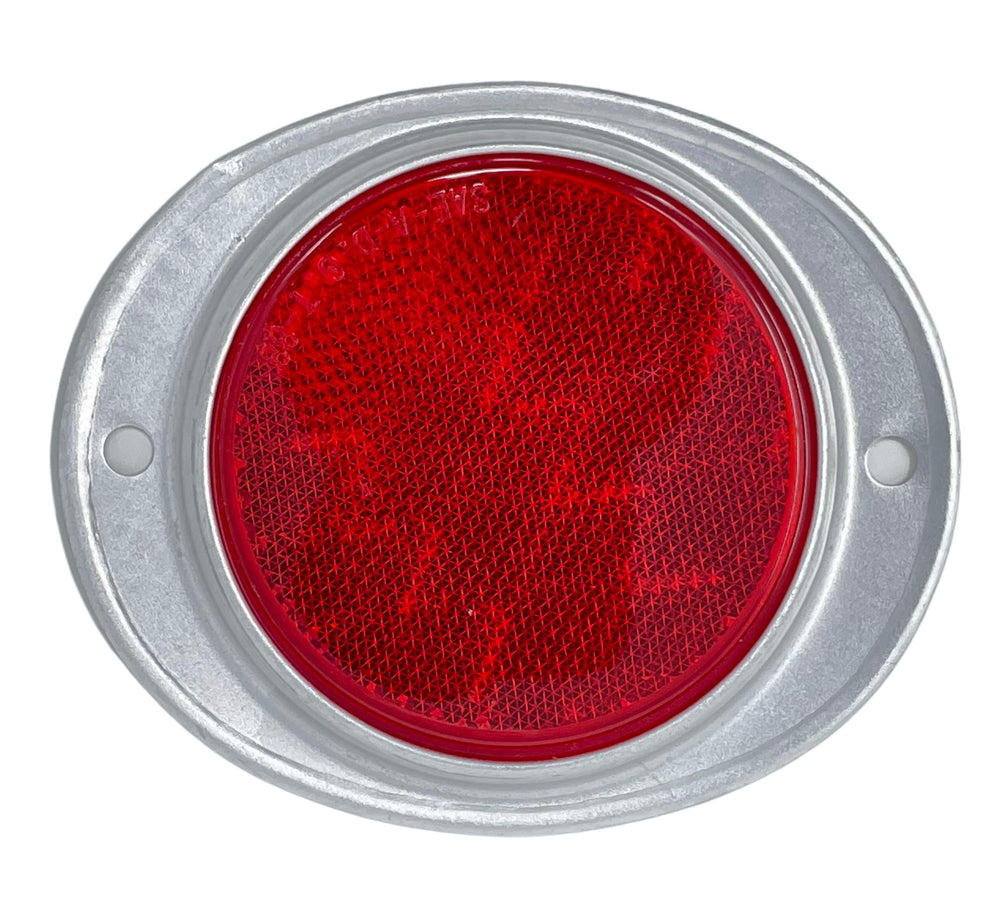 All Star Truck Parts aluminum-base round reflector with rustproof base for durable mounting.