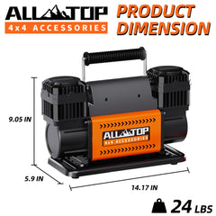 ALL-TOP 26ft air hose provides reach for inflating multiple tires without repositioning