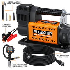 ALL-TOP air compressor hollow metal shell withstands rugged conditions.