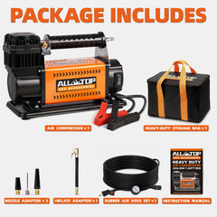 ALL-TOP Air Compressor Kit included nozzle adapters to simplify inflation tasks.