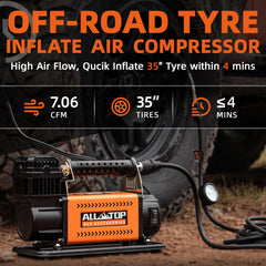 ALL-TOP Air Compressor Kit side view shows rugged build for outdoors use.