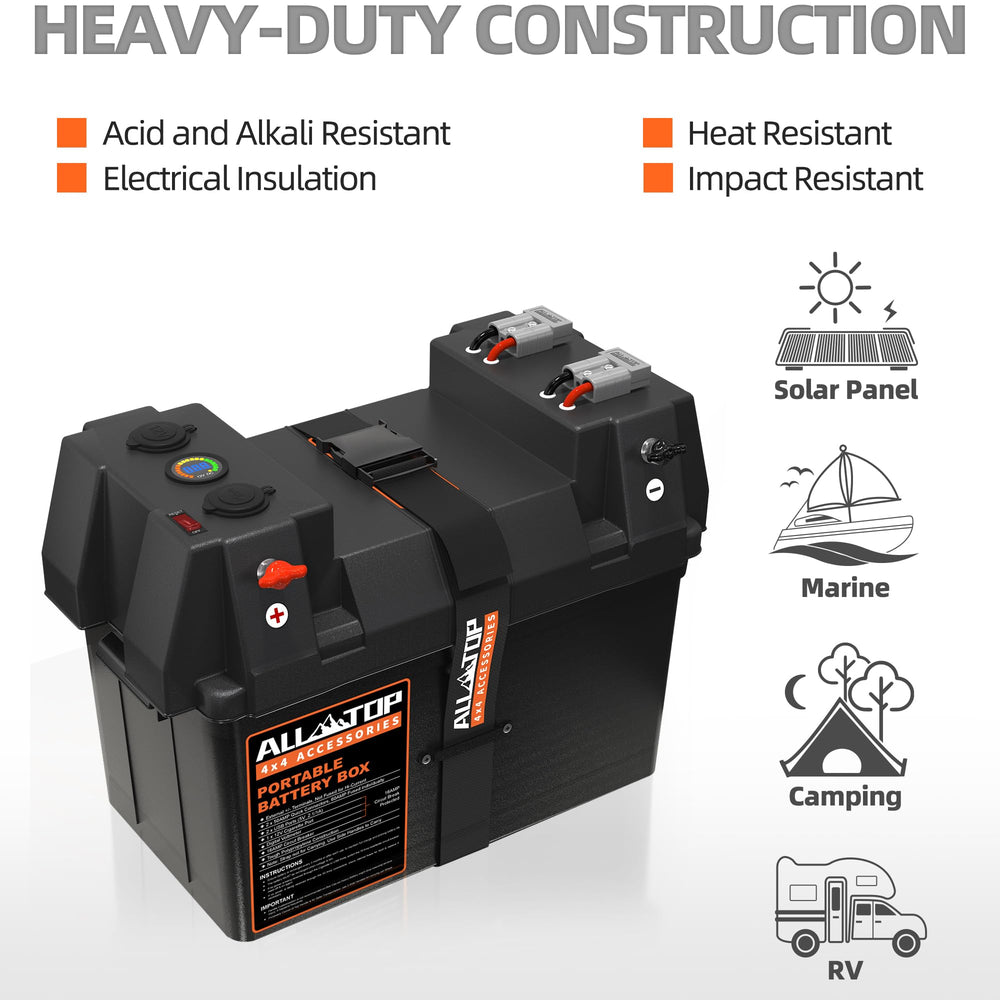 ALL-TOP Battery Box 50A connectors support high current loads