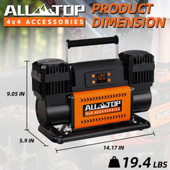 ALL-TOP preset-pressure-control-display shows target PSI and helps avoid over-inflation.