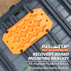 ALL-TOP Recovery Board Mount Kit packaged contents including washers and bolts.