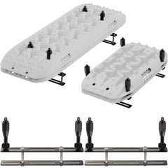 ALL-TOP Recovery Board Mount Kit side view on a roof rack, secure mounting versatility.