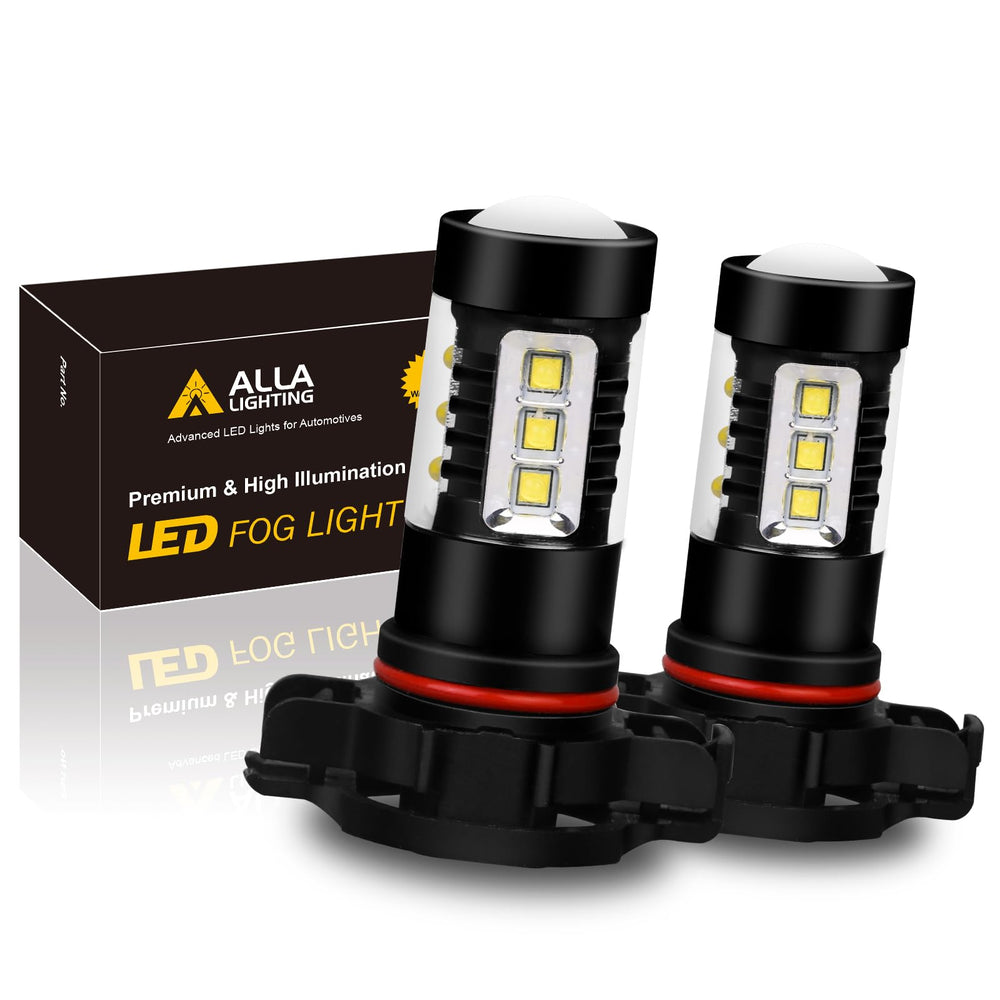 Alla Lighting premium fog light bulbs with 2504-PSX24W focus for better fog visibility