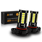 Alla Lighting PSX24W 2504 LED fog bulbs with bright 6000K xenon white light.