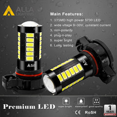 Plug-and-play installation for quick fog light upgrade.