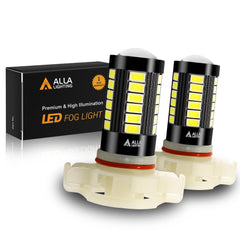 Alla Lighting 5202 PS19W fog light close-up showing 360° full light output for better visibility