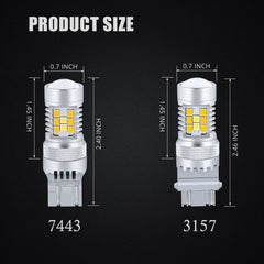 Alla Lighting T25 switchback dimensions 0.71 in diameter by 2.50 in length.