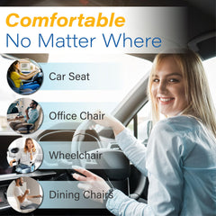 Allaboutsla memory foam seat cushion reduces pressure during extended sits.