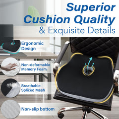 Allaboutsla cushion stays comfortable for long workdays at desk or commute.