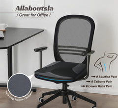 Allaboutsla cushion ideal for long office chair sessions and daily commutes.