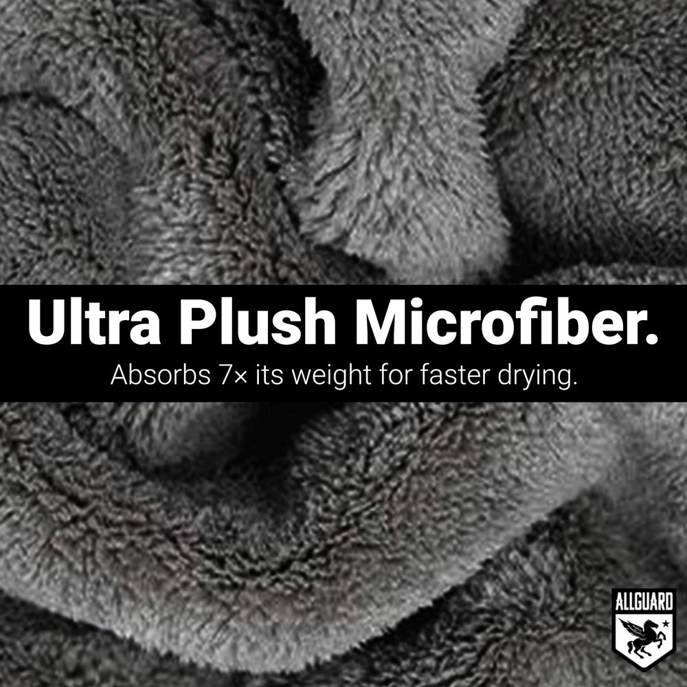AllGuard Platinum two-pack microfiber towels for efficient full-vehicle detailing.
