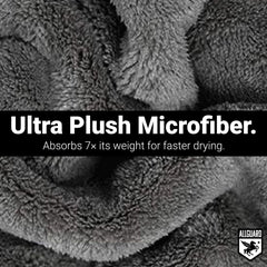 AllGuard Platinum two-pack microfiber towels for efficient full-vehicle detailing.