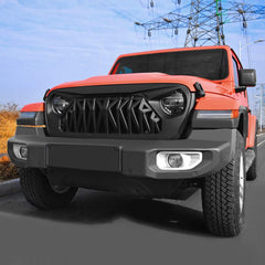 Jeep Wrangler with Allinoneparts shark grille front view ready for upgrade