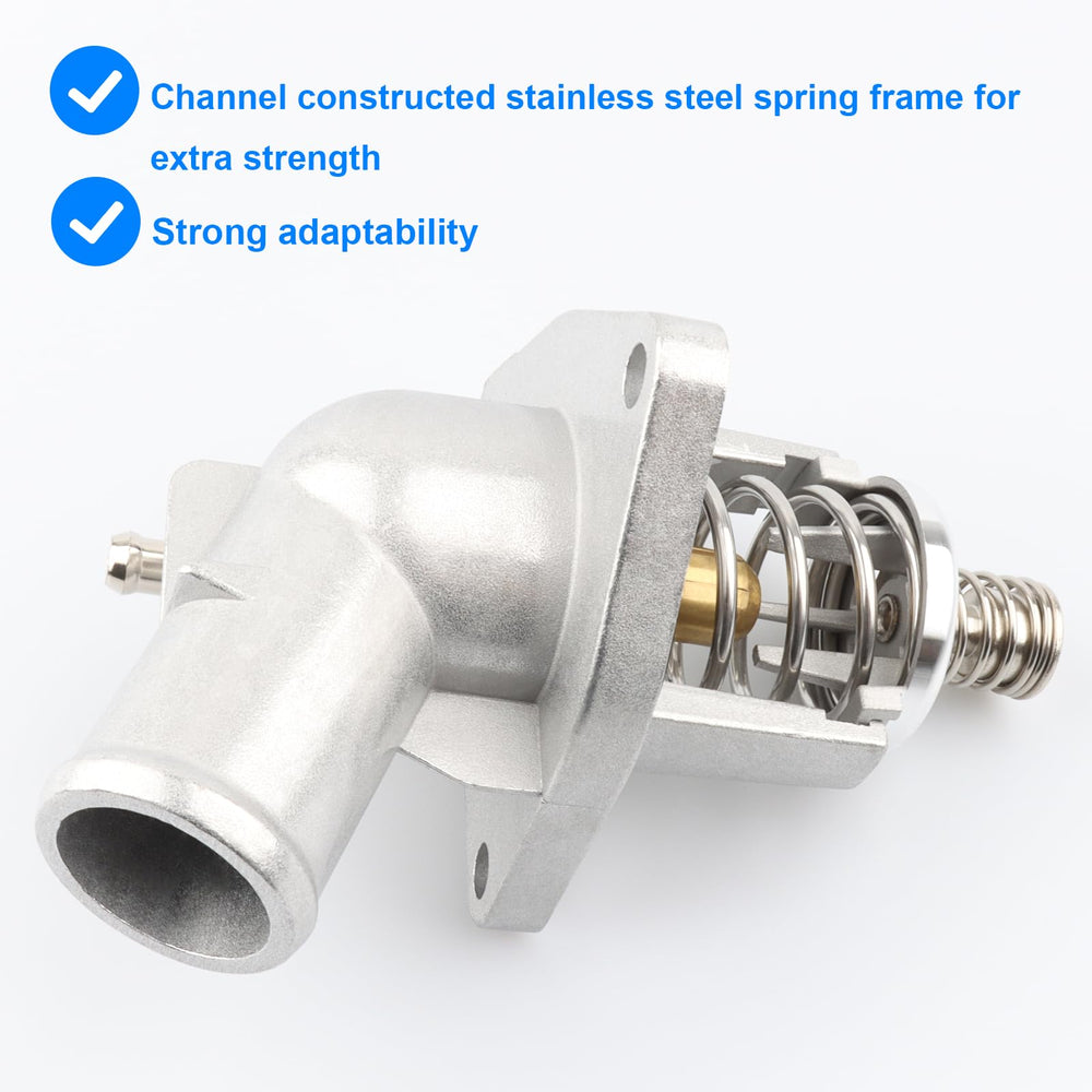 Allmotorparts thermostat housing compatibility guide—helps confirm fitment across Cadillac, Chevy, GMC.