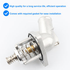 Allmotorparts thermostat housing engine-side—robust aluminium design supports coolant flow.