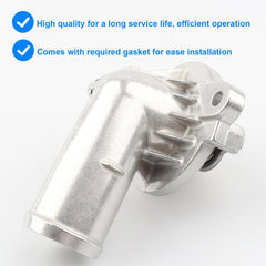 Allmotorparts thermostat housing close-up highlighting O-ring seal and gasket for easy installation
