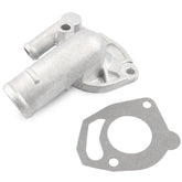 Allmotorparts thermostat housing replacement close-up for Dodge 2.5L engine with precise fit.